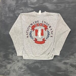 Vintage Nationwide Insurance Sweatshirt Men Large Grey 1990s Logo 7